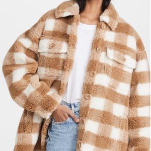 NWT Stand Studio Sherpa oversized shacket coat